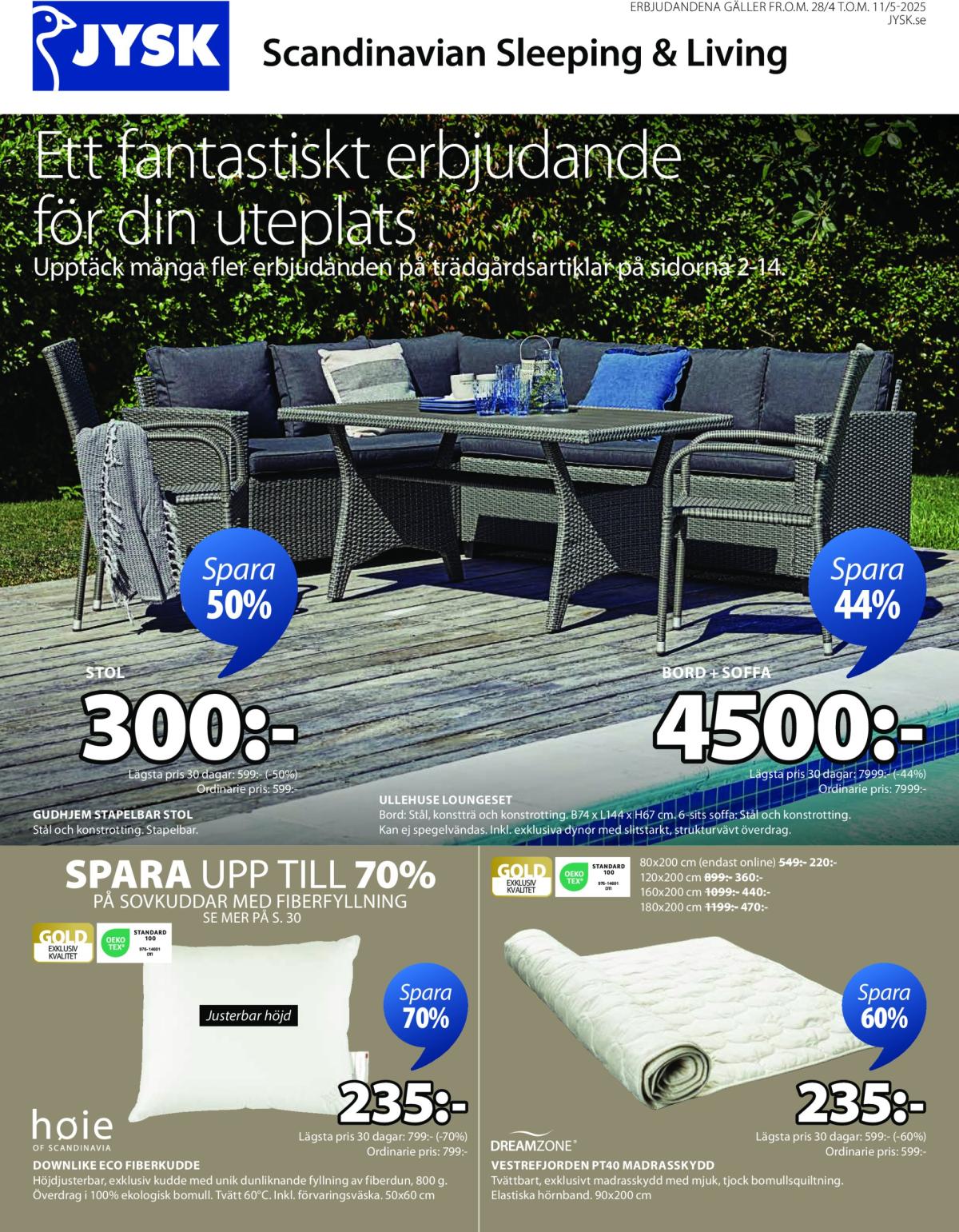 JYSK-reklambladet giltigt från 28/04 - 11/05