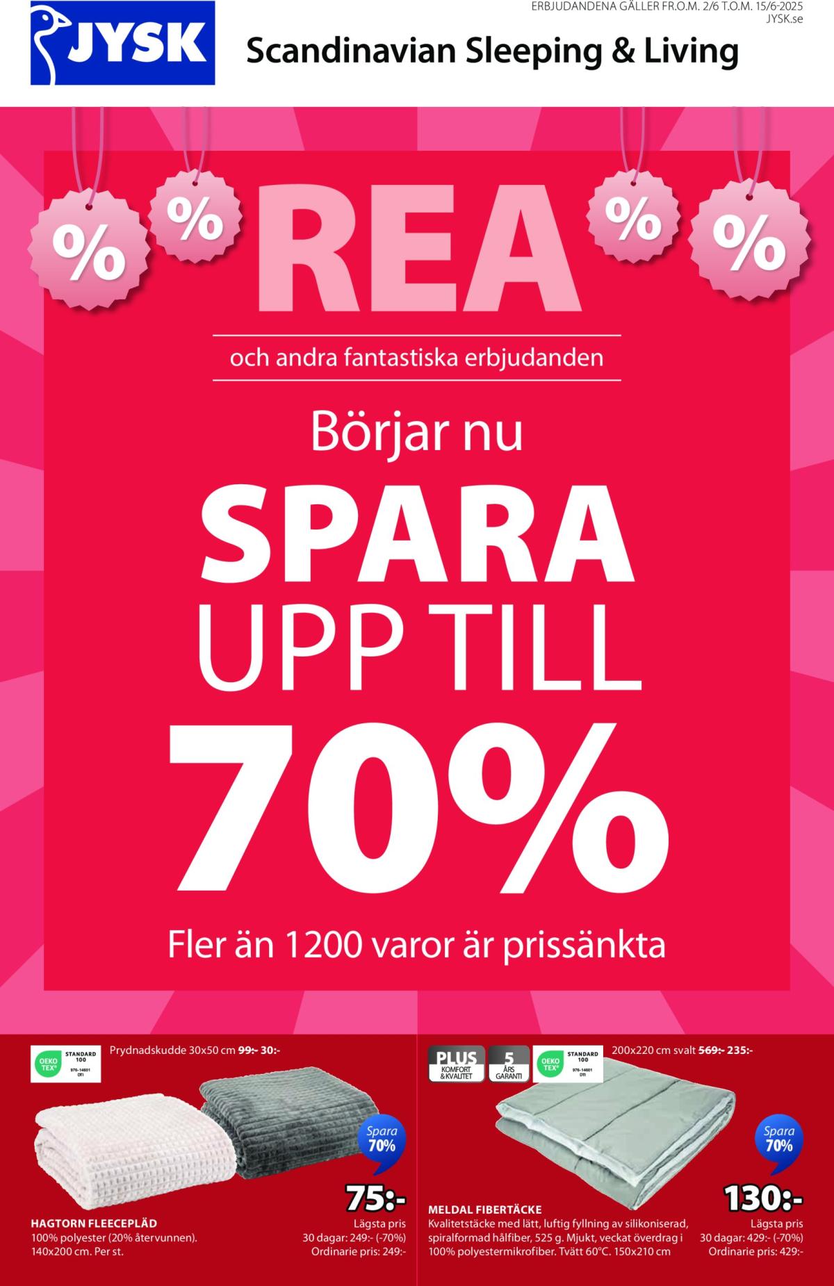 JYSK-reklambladet giltigt från 02/06 - 15/06