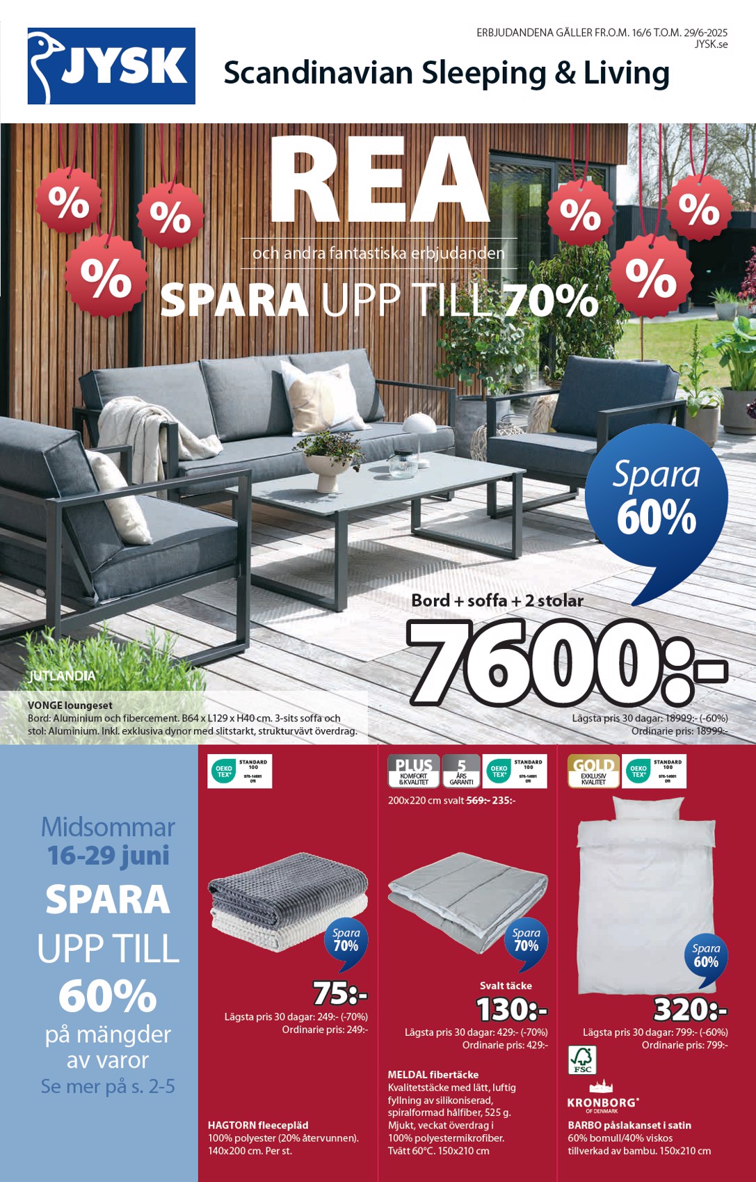 JYSK-reklambladet giltigt från 16/06 - 29/06