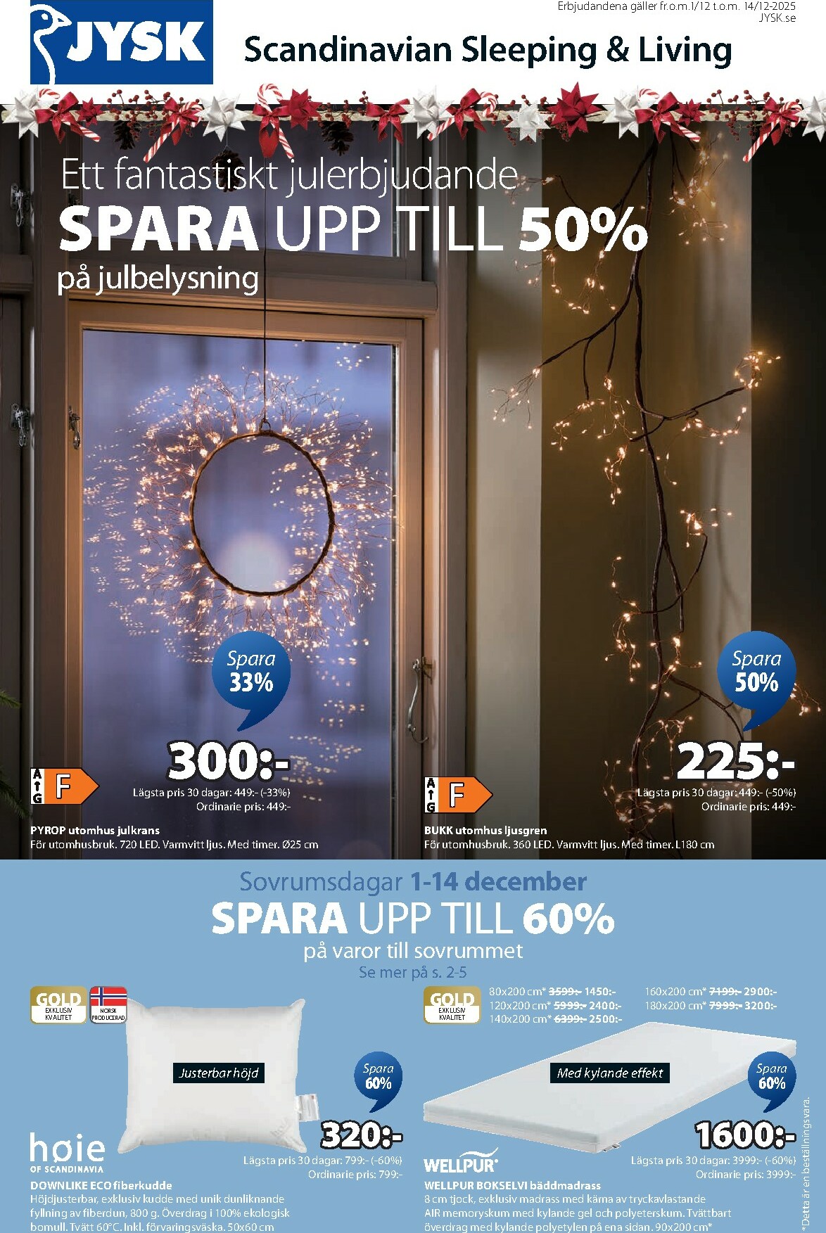 JYSK-reklambladet giltigt från 01/12 - 14/12