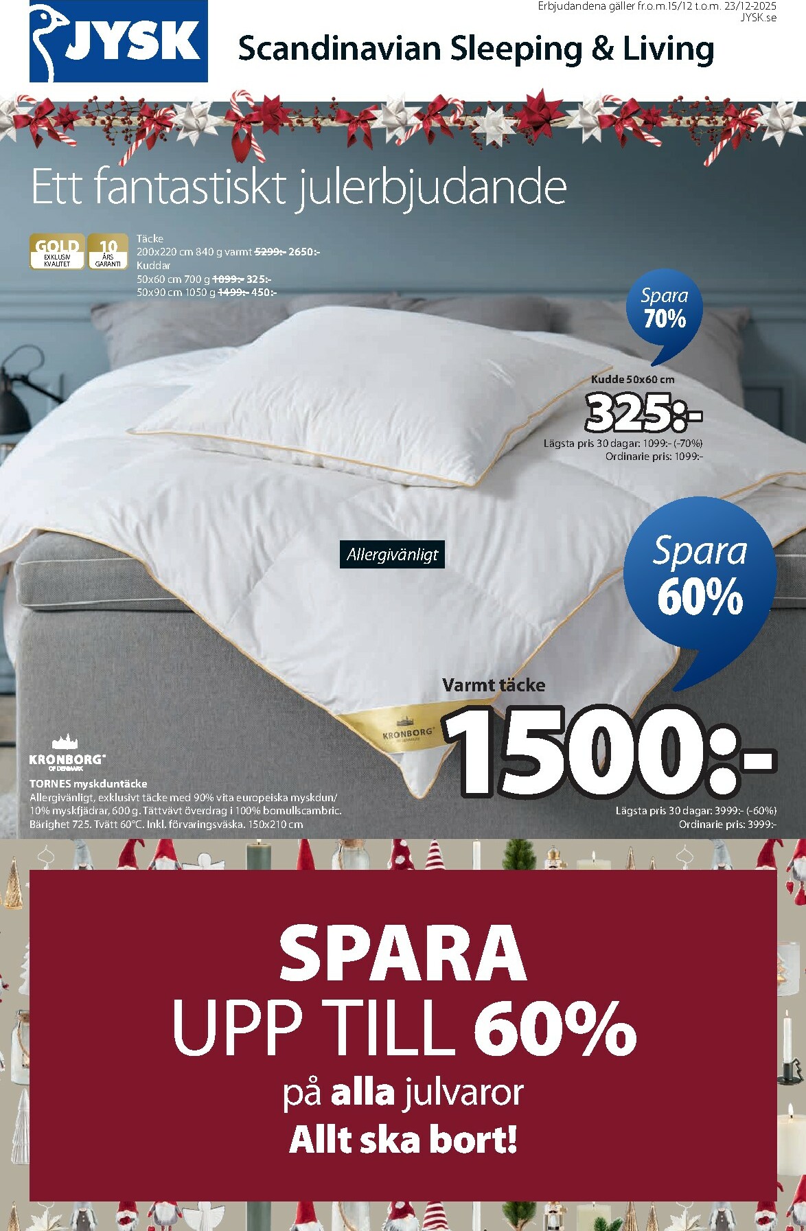 JYSK-reklambladet giltigt från 15/12 - 23/12