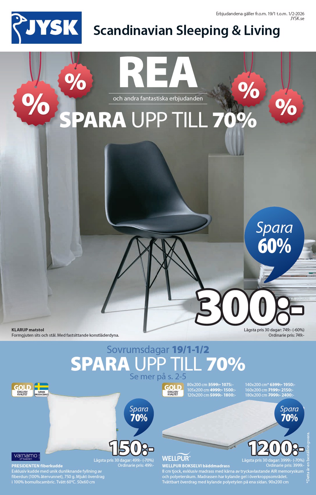 JYSK-reklambladet giltigt från 19/01 - 01/02