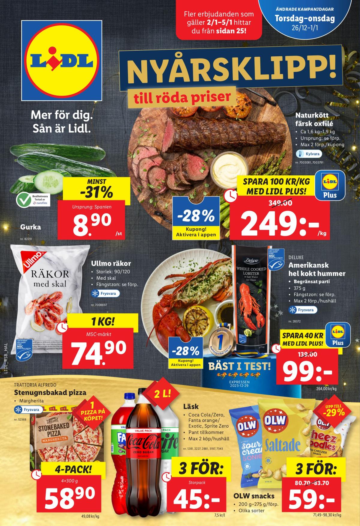 Lidl-reklambladet giltigt från 26/12 - 05/01