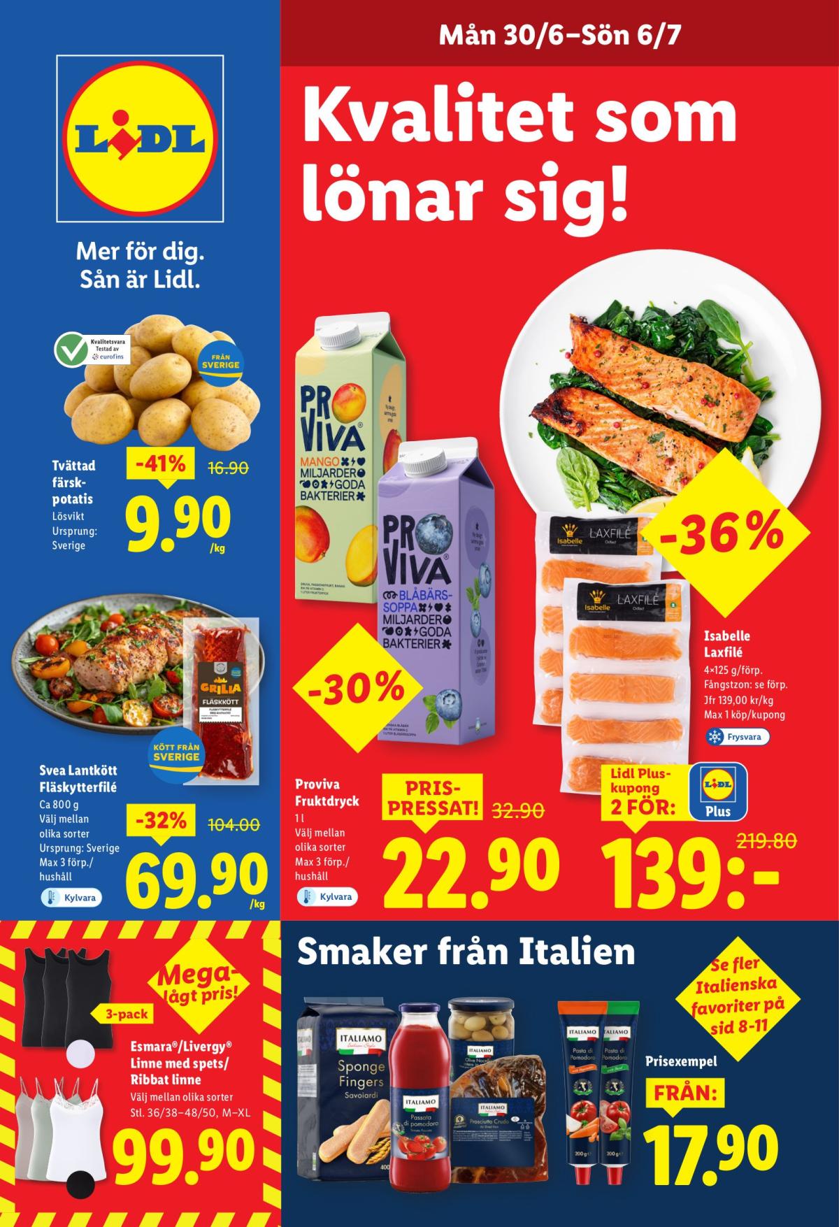 Lidl-reklambladet giltigt från 30/06 - 06/07