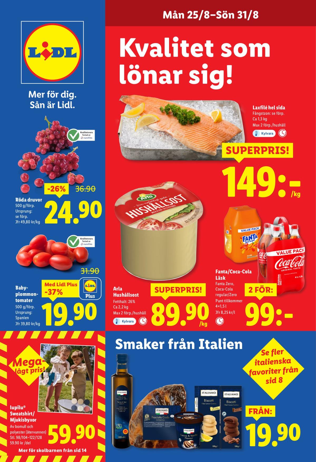Lidl-reklambladet giltigt från 25/08 - 31/08