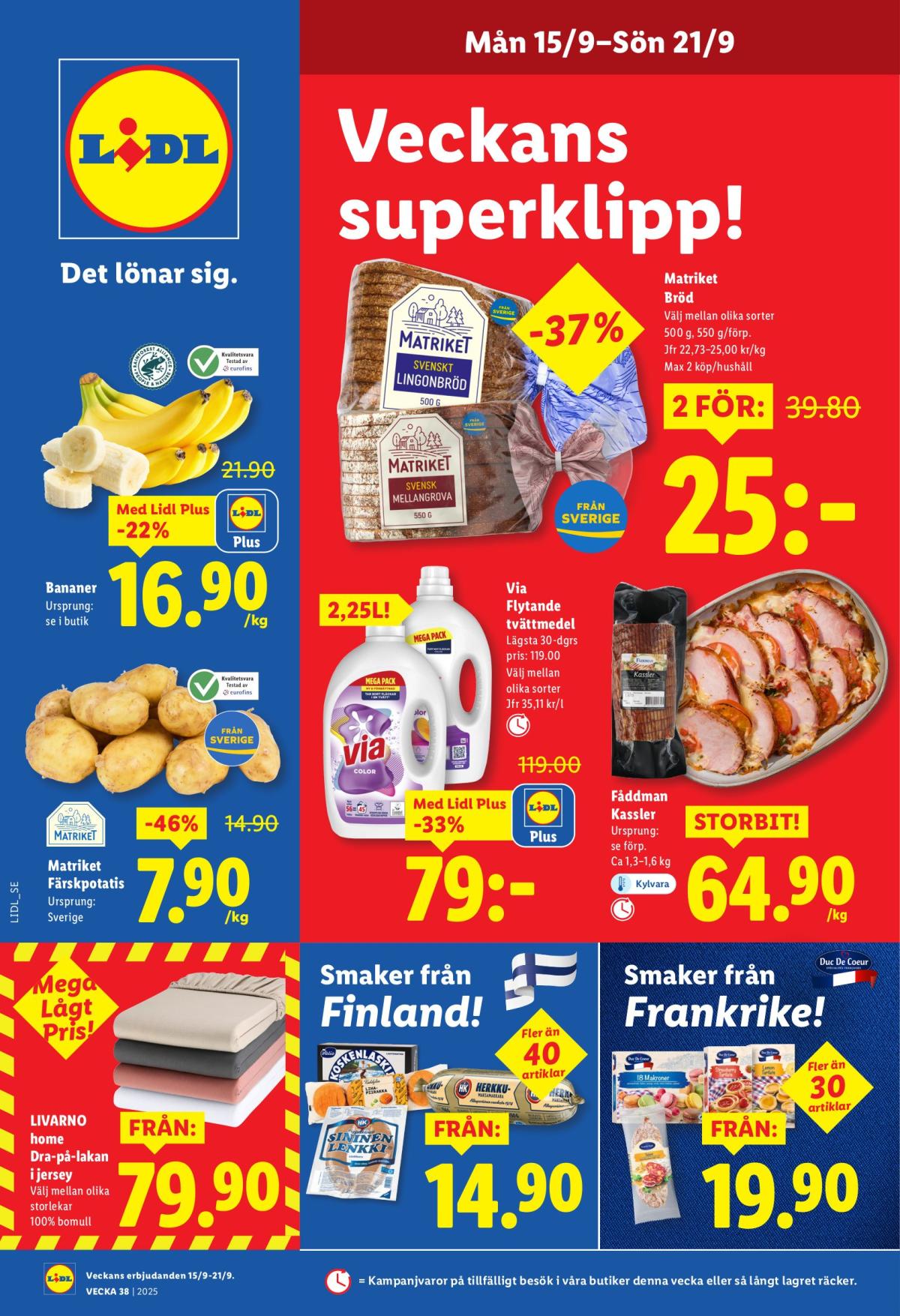 Lidl-reklambladet giltigt från 15/09 - 21/09