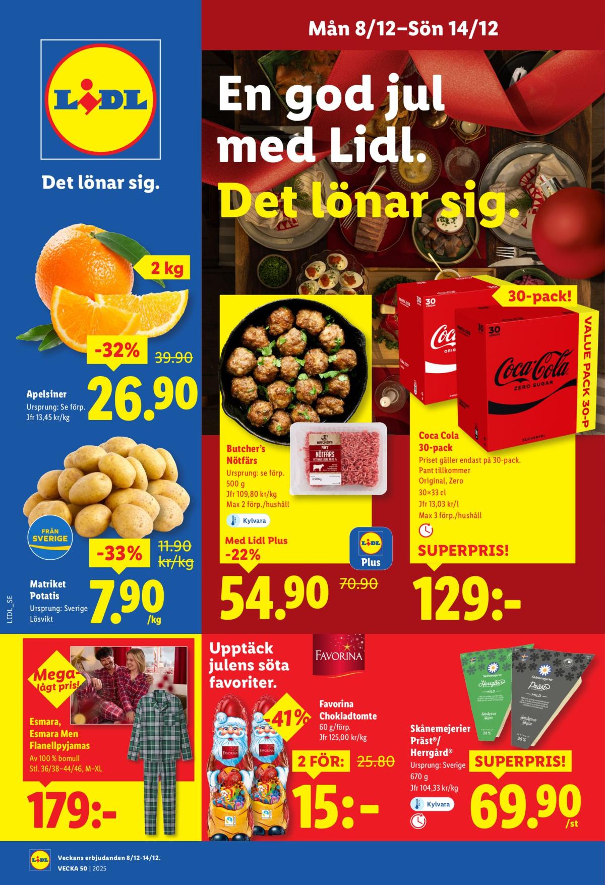 Lidl-reklambladet giltigt från 08/12 - 14/12