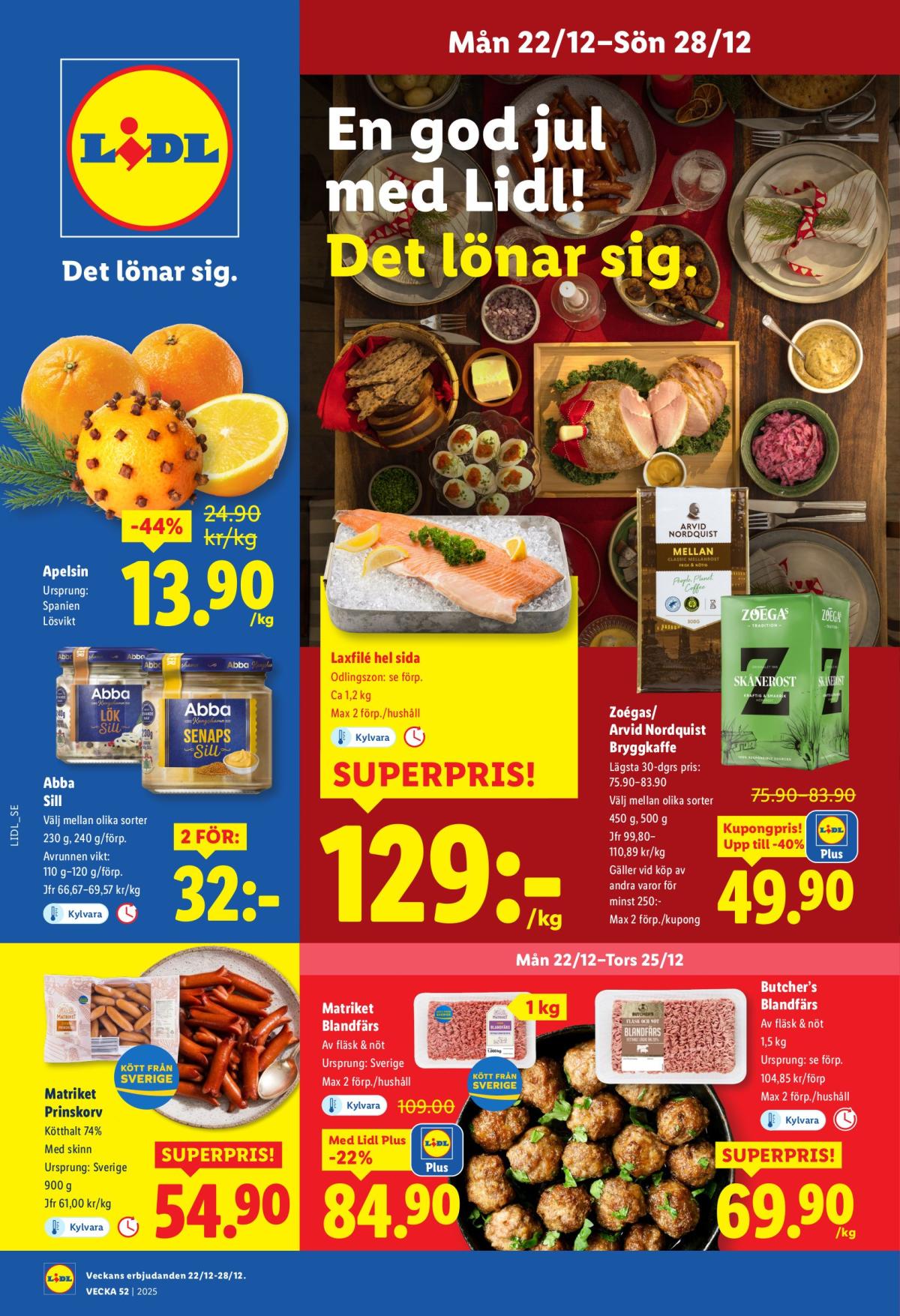 Lidl-reklambladet giltigt från 22/12 - 28/12