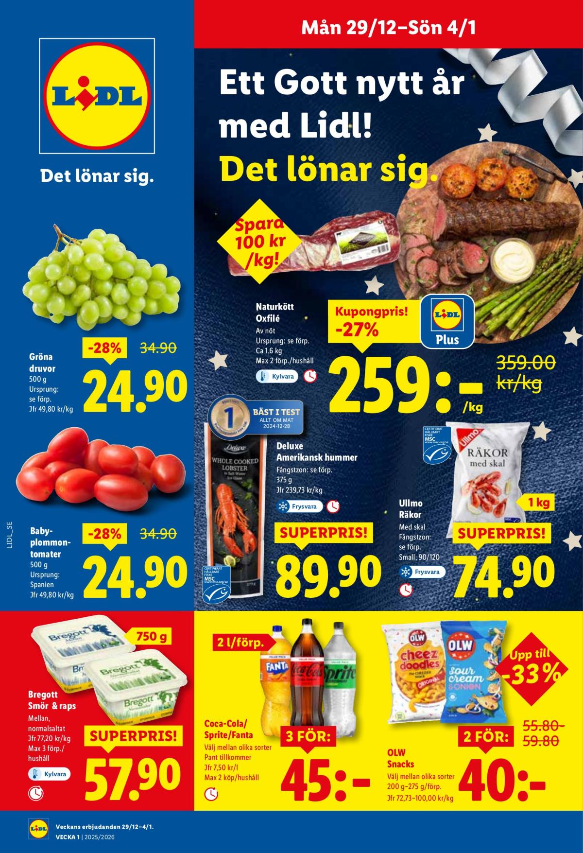 Lidl-reklambladet giltigt från 29/12 - 04/01