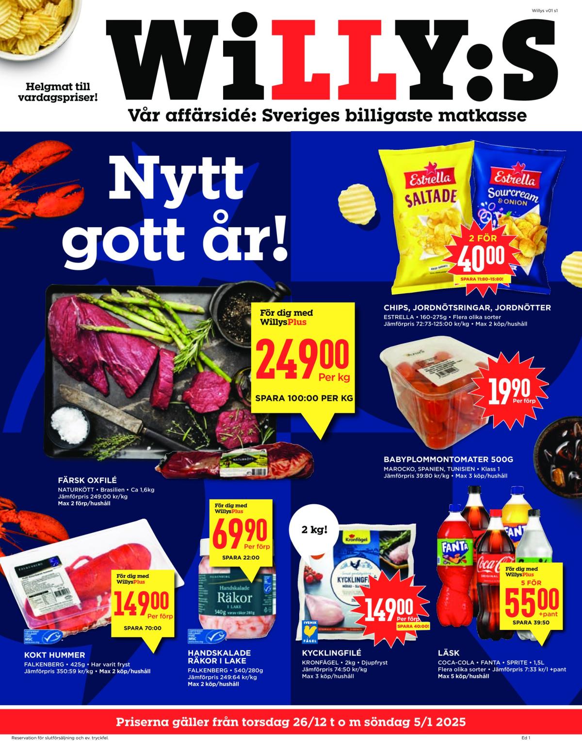 Willy's-reklambladet giltigt från 26/12 - 05/01