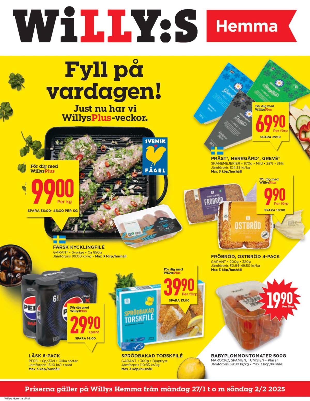 Willy's - Hemma-reklambladet giltigt från 27/01 - 02/02