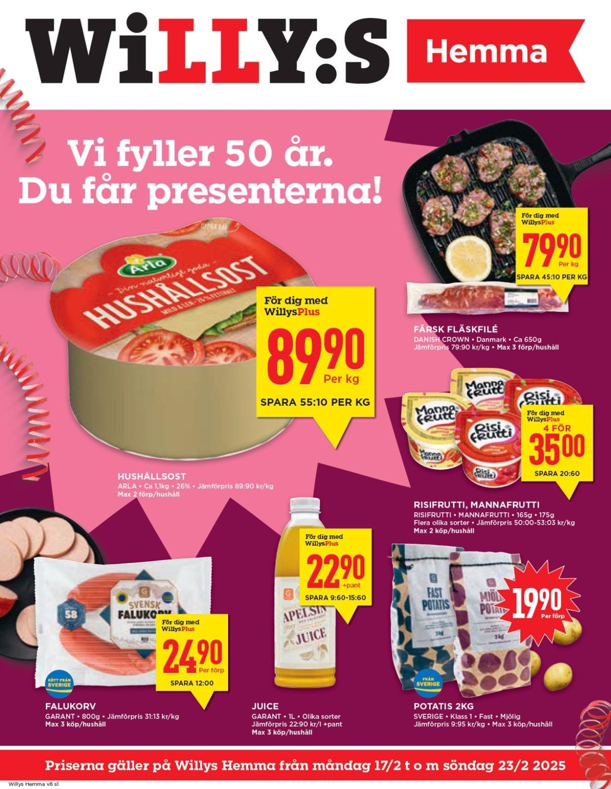 Willy's - Hemma-reklambladet giltigt från 17/02 - 23/02