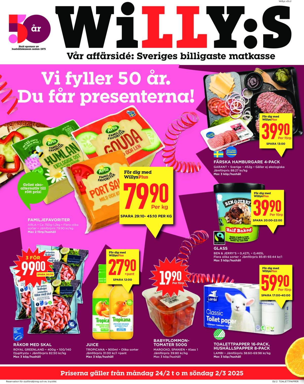 Willy's-reklambladet giltigt från 24/02 - 02/03