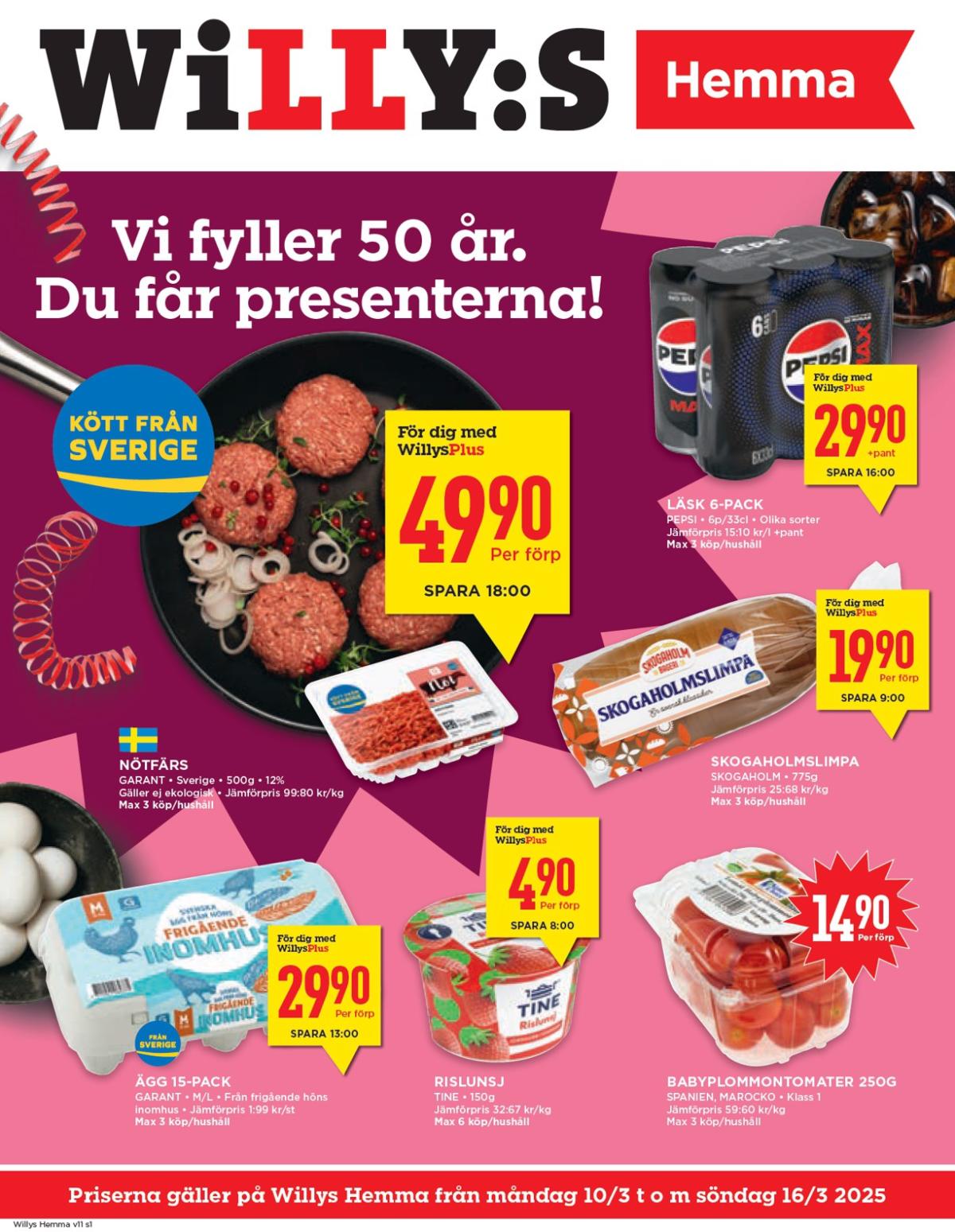 Willy's - Hemma-reklambladet giltigt från 10/03 - 16/03