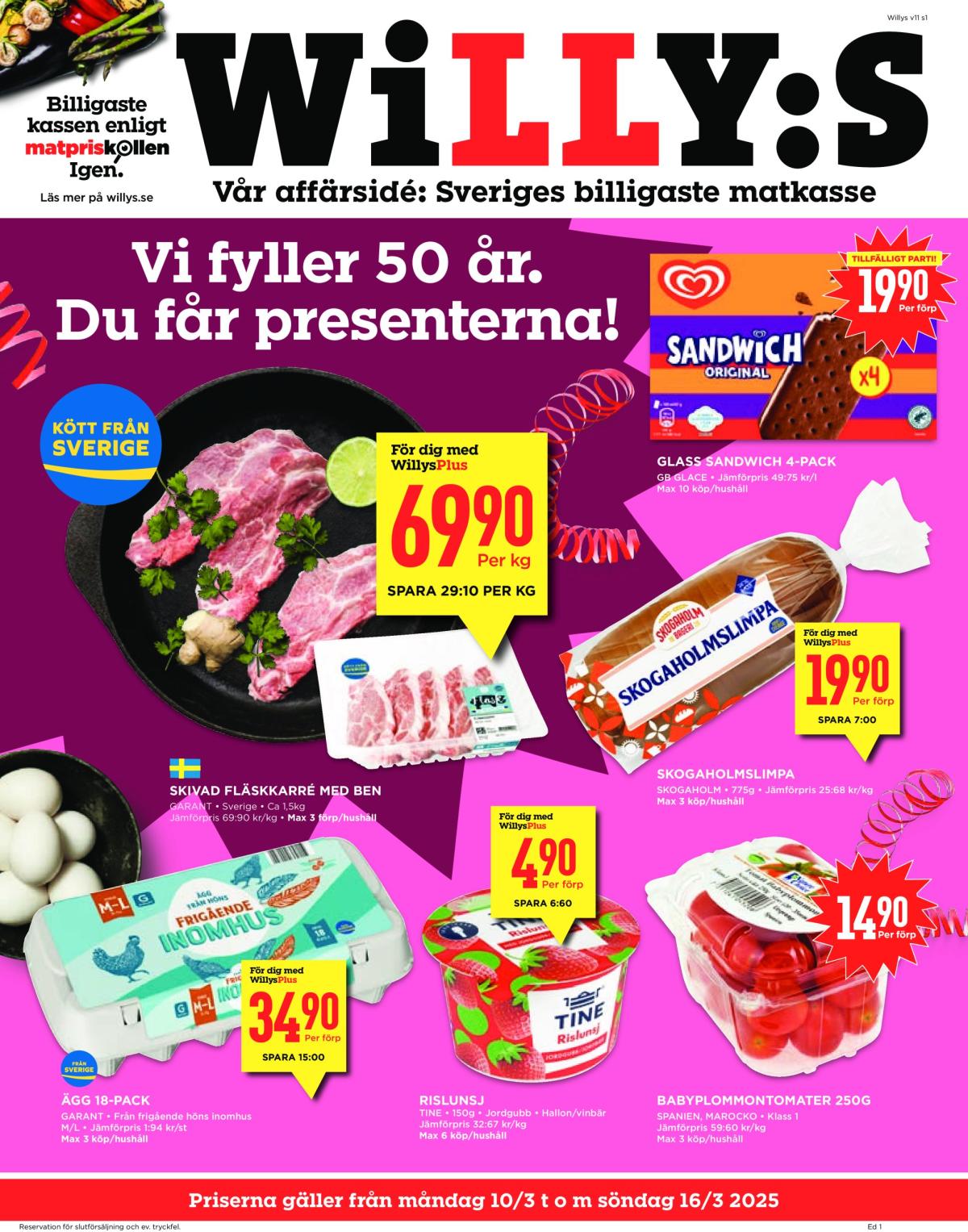 Willy's-reklambladet giltigt från 10/03 - 16/03