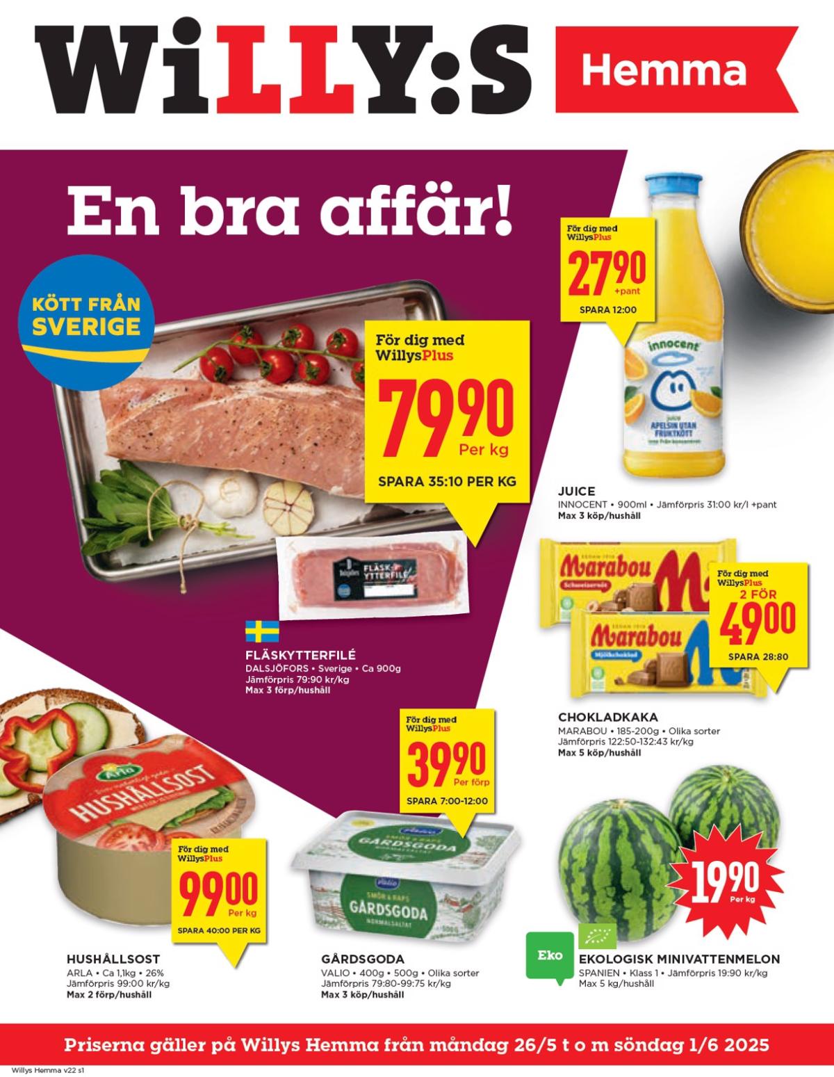 Willy's - Hemma-reklambladet giltigt från 26/05 - 01/06