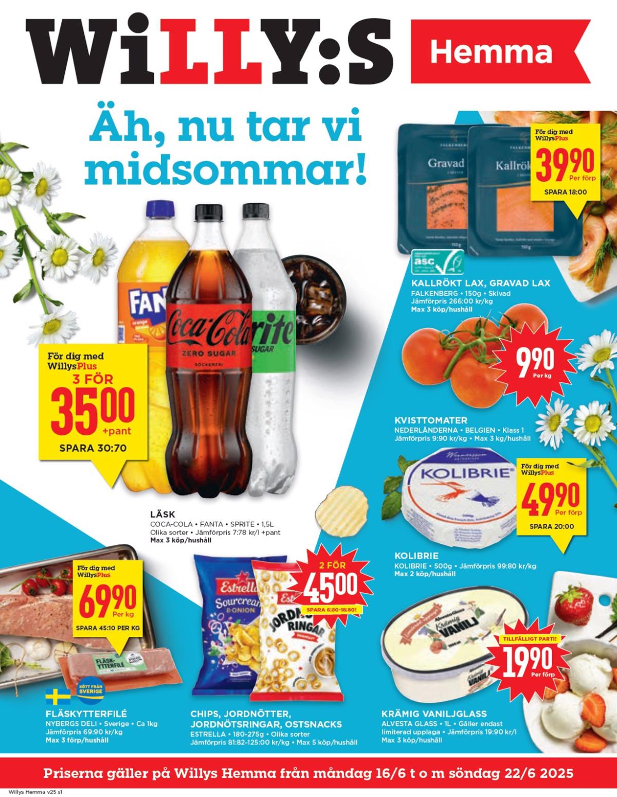 Willy's - Hemma-reklambladet giltigt från 16/06 - 22/06