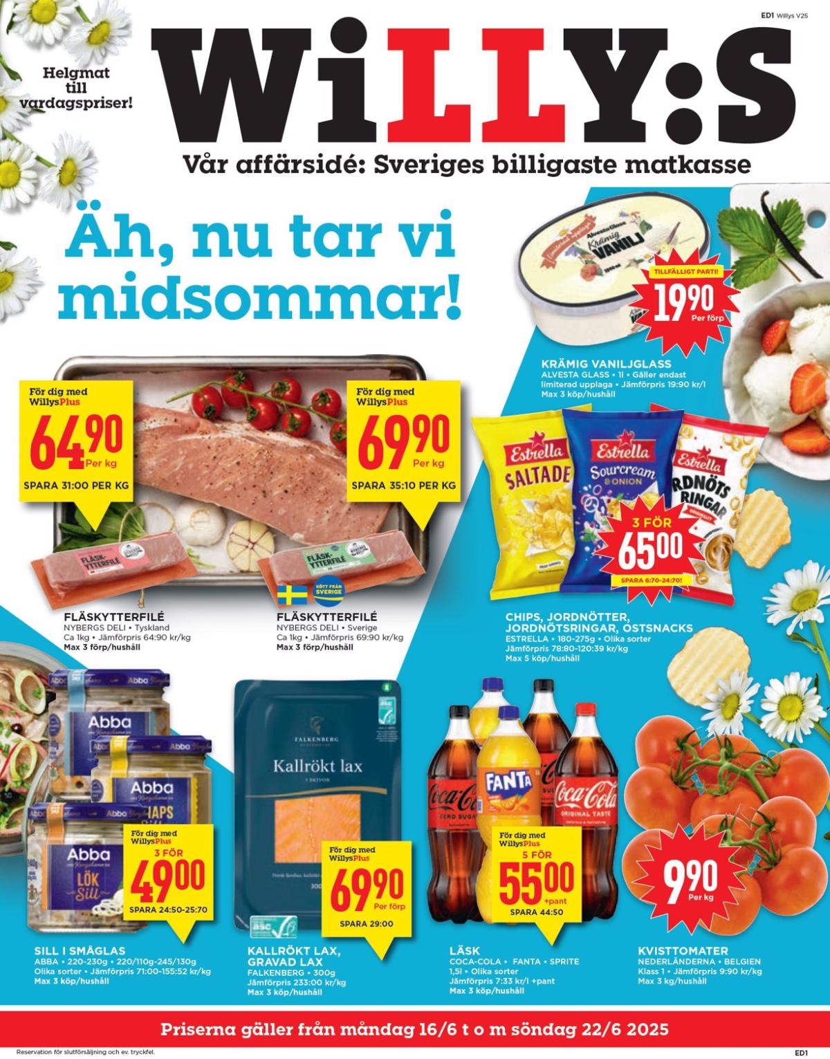 Willy's-reklambladet giltigt från 16/06 - 22/06