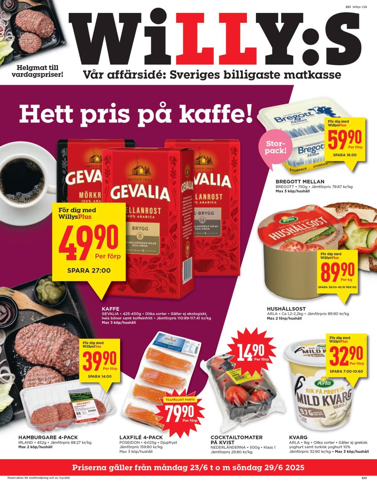Willy's-reklambladet giltigt från 23/06 - 29/06