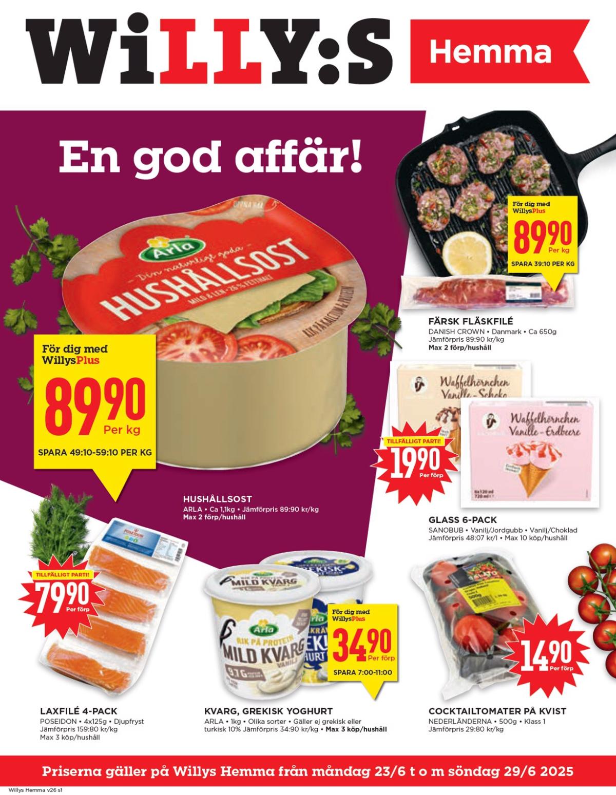Willy's - Hemma-reklambladet giltigt från 23/06 - 29/06