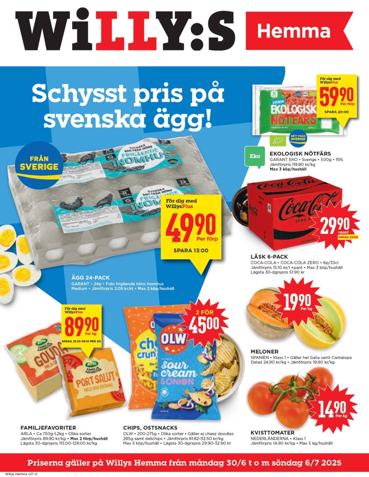 Willy's - Hemma-reklambladet giltigt från 30/06 - 06/07