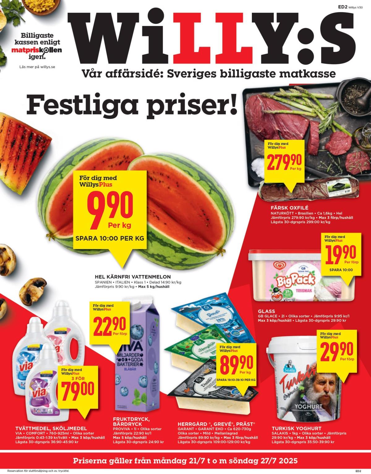 Willy's-reklambladet giltigt från 21/07 - 27/07
