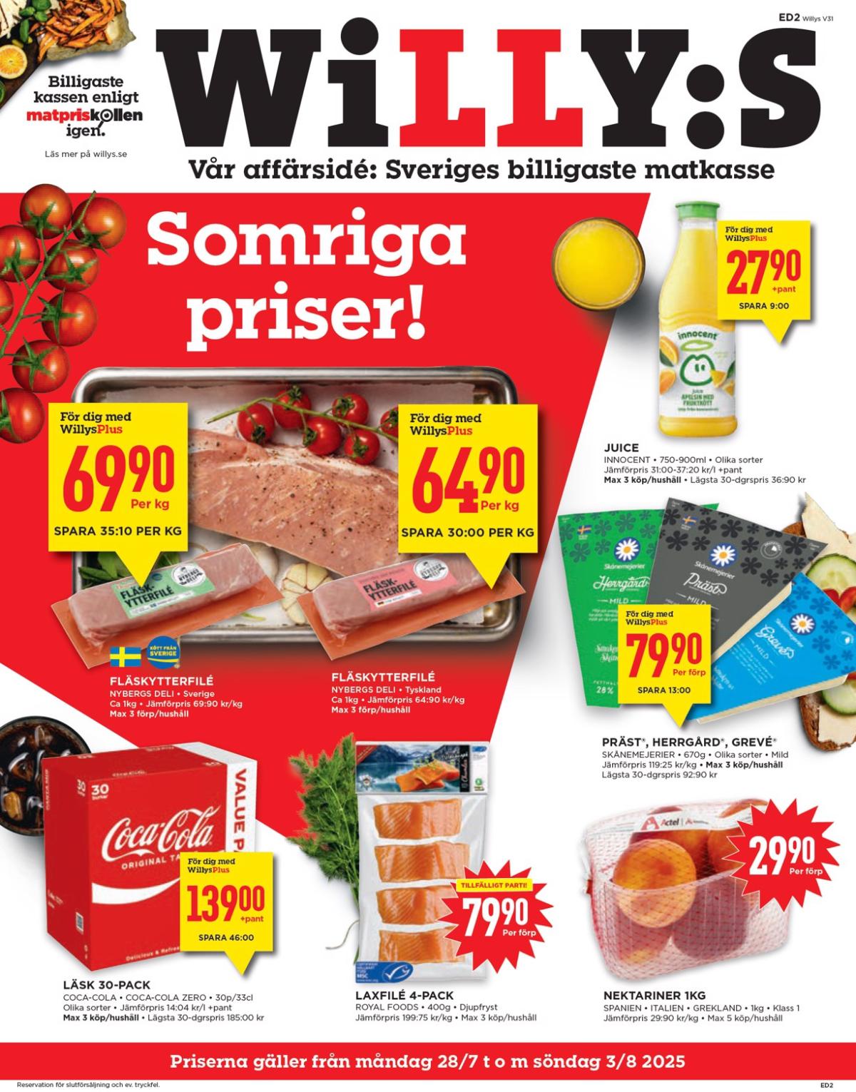 Willy's-reklambladet giltigt från 28/07 - 03/08