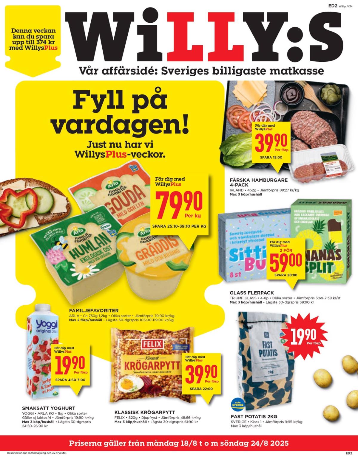 Willy's-reklambladet giltigt från 18/08 - 24/08