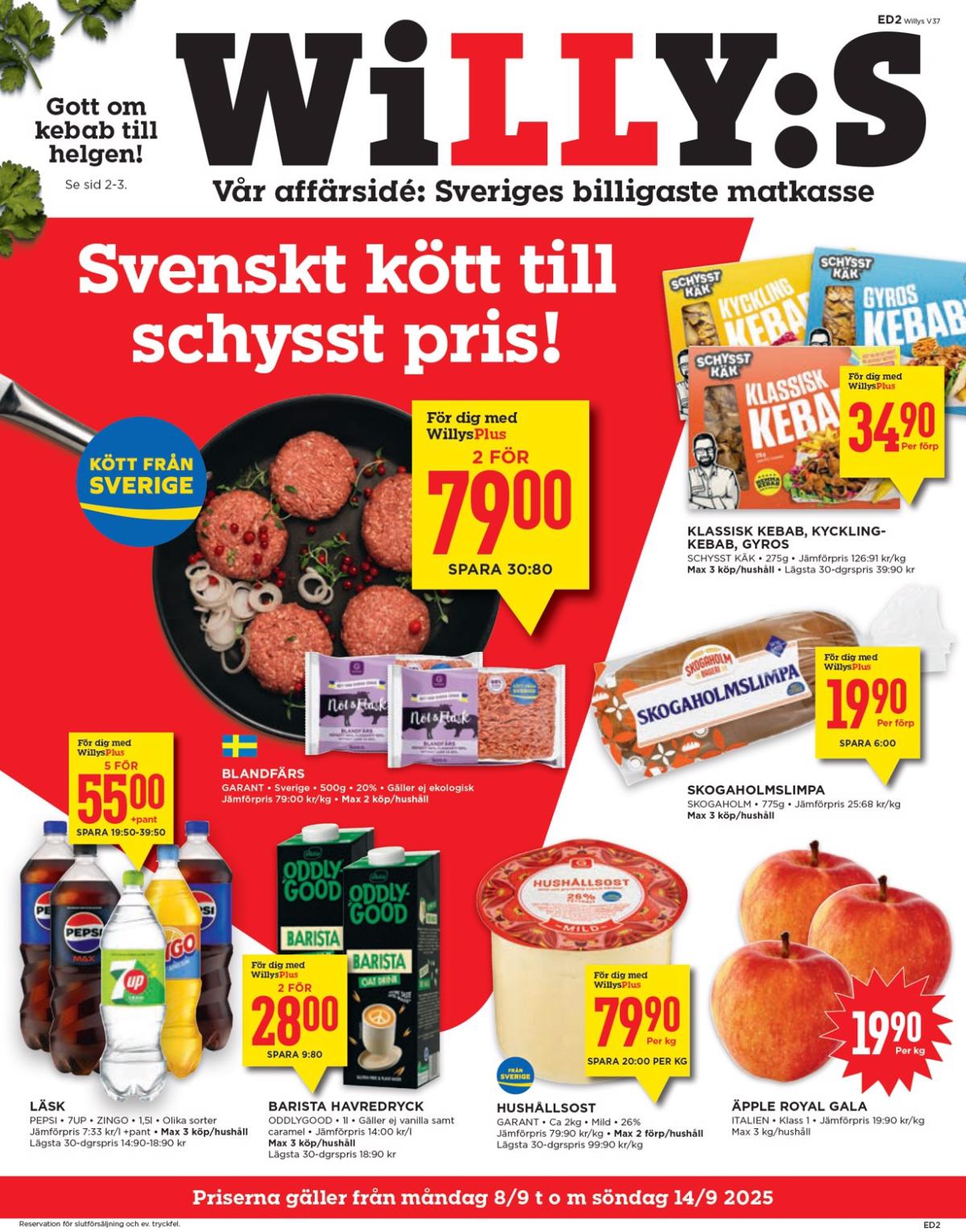 Willy's-reklambladet giltigt från 08/09 - 14/09