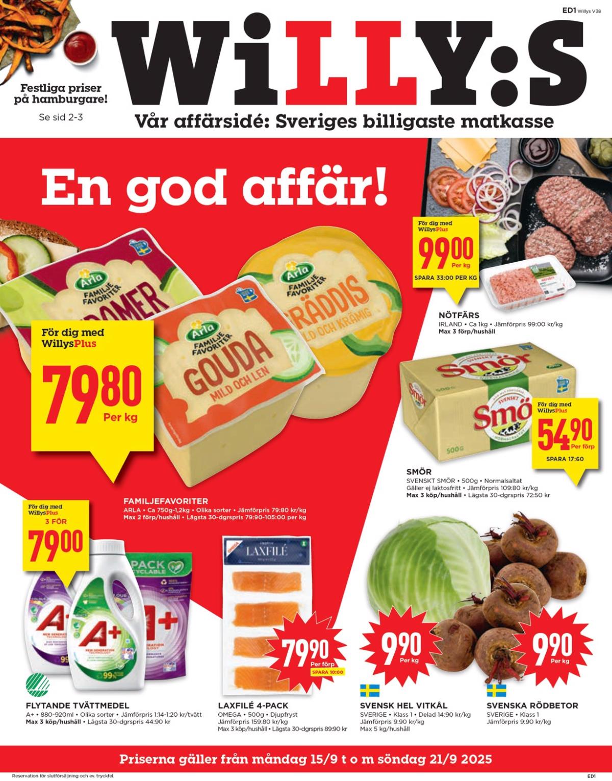 Willy's-reklambladet giltigt från 15/09 - 21/09