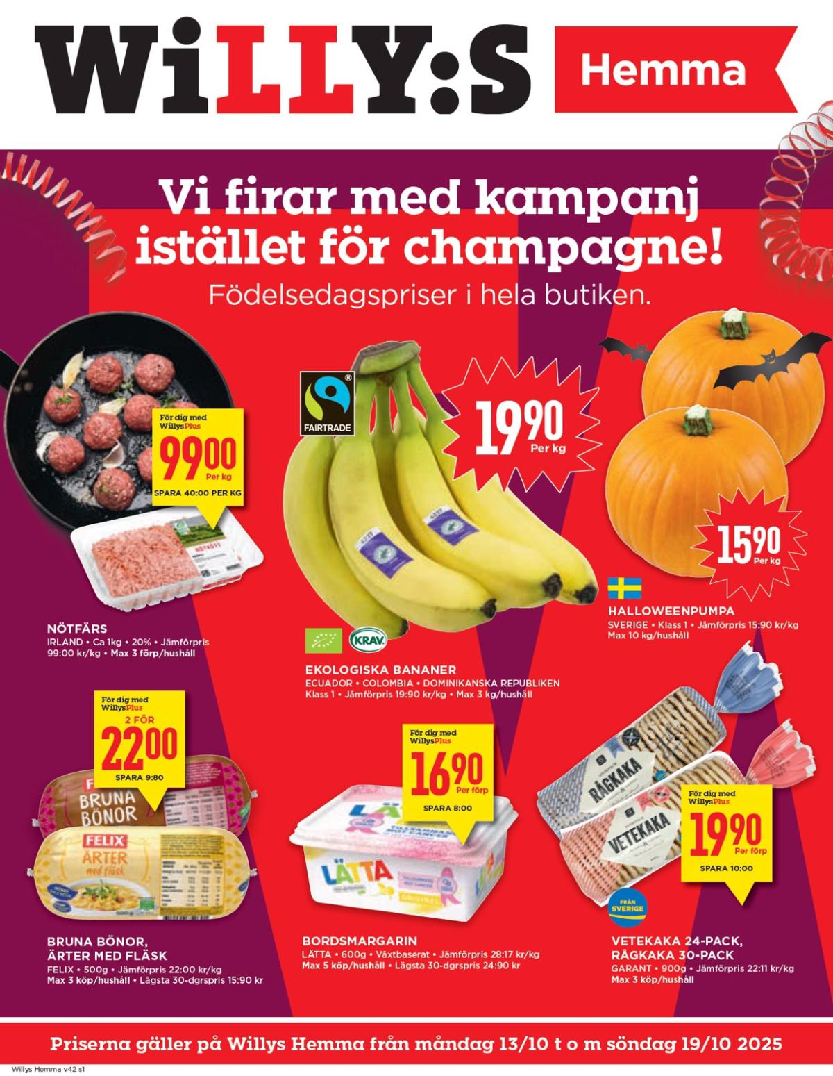 Willy's - Hemma-reklambladet giltigt från 13/10 - 19/10