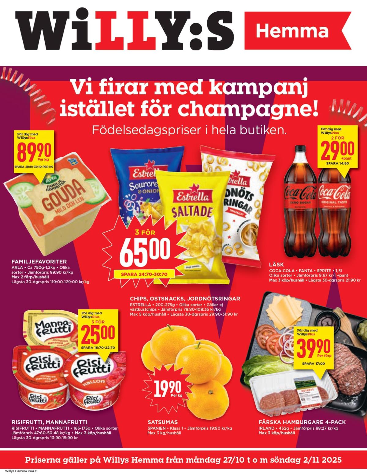 Willy's - Hemma-reklambladet giltigt från 27/10 - 02/11