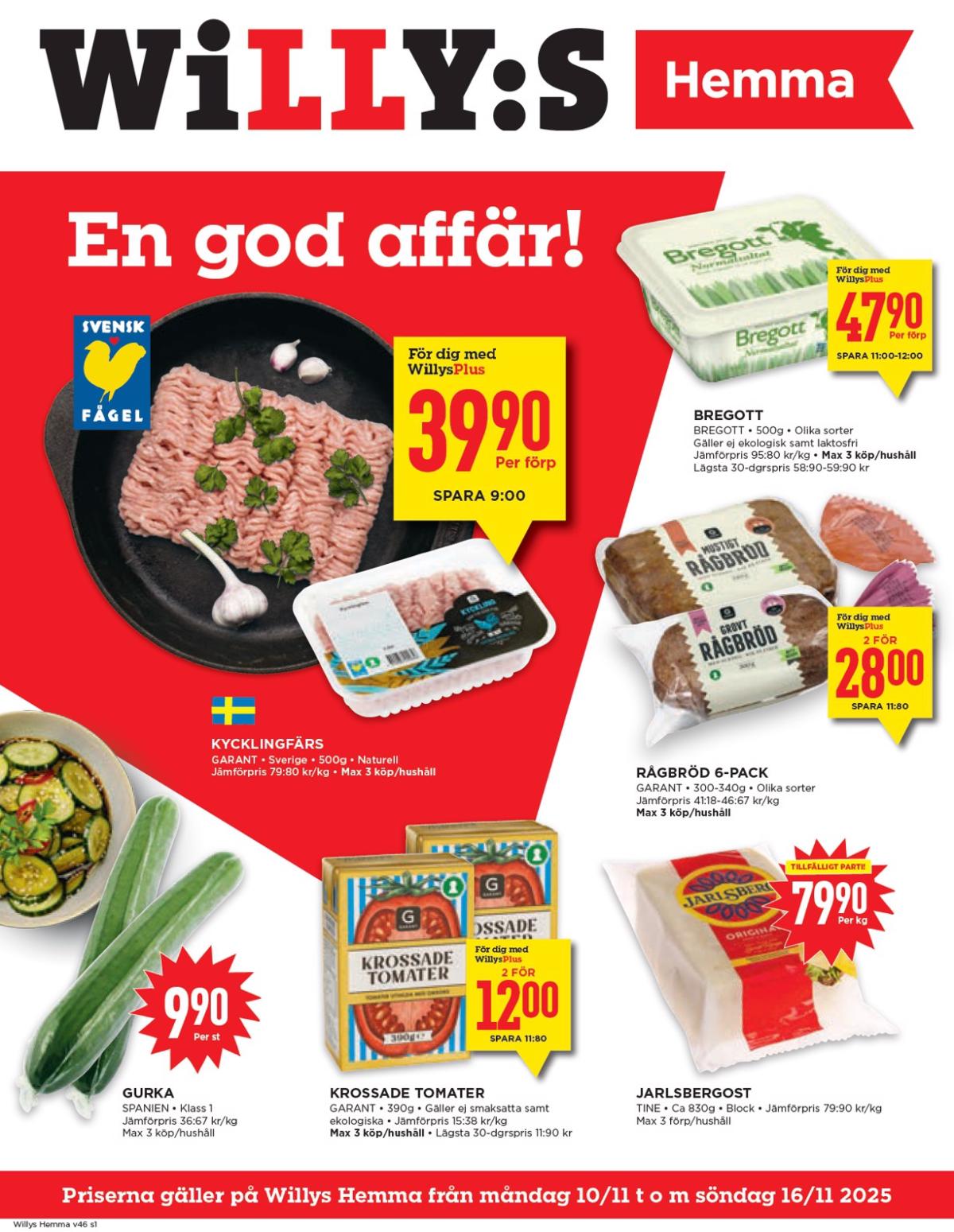 Willy's - Hemma-reklambladet giltigt från 10/11 - 16/11