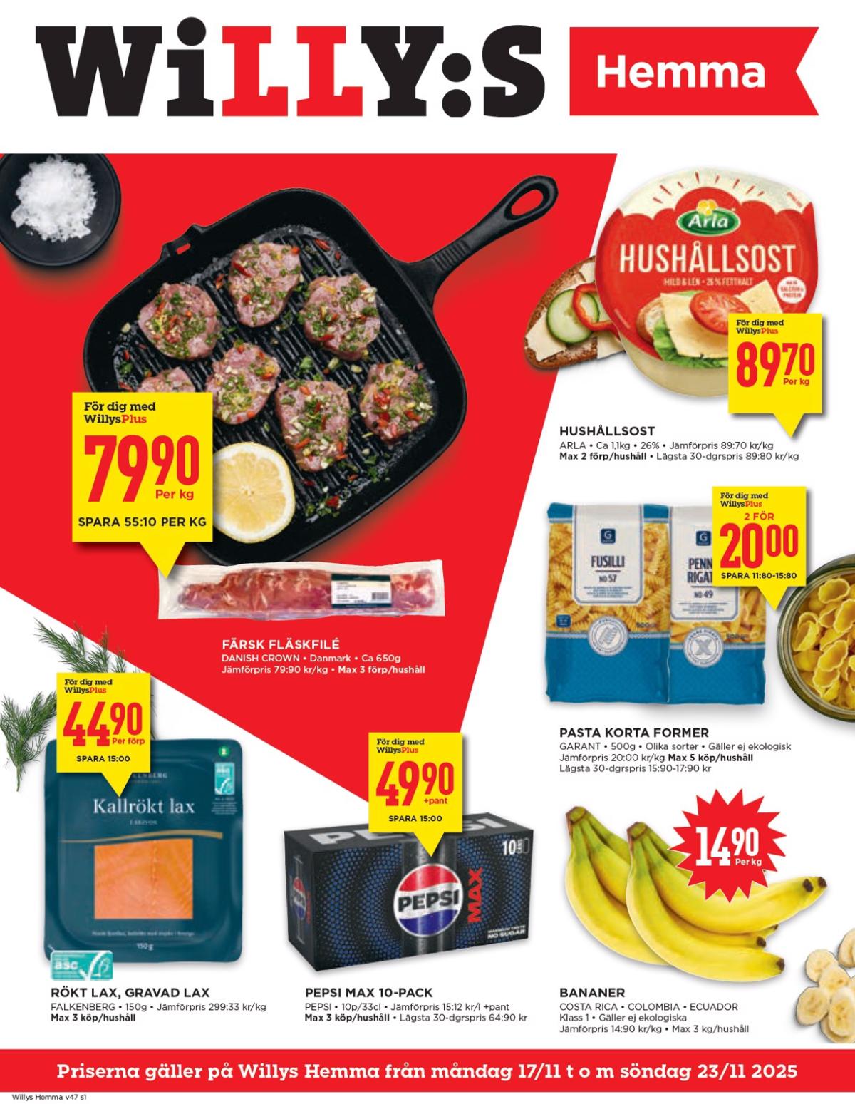 Willy's - Hemma-reklambladet giltigt från 17/11 - 23/11