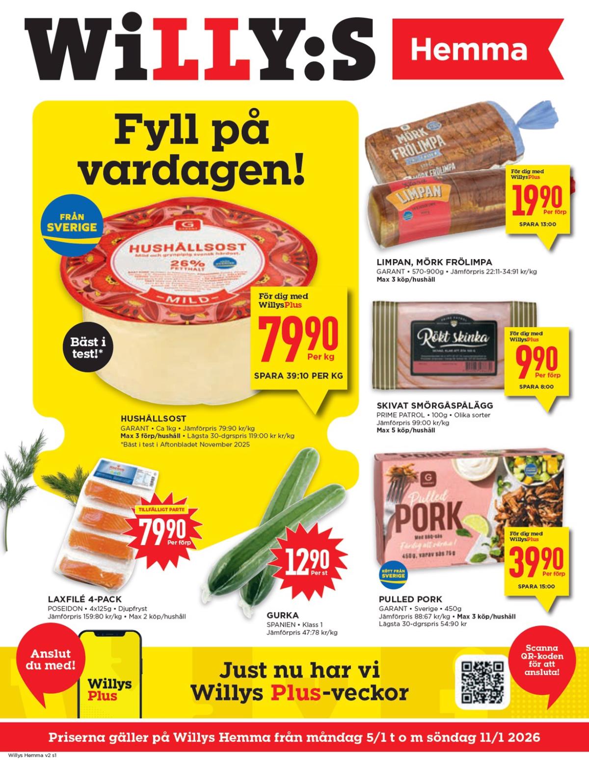 Willy's - Hemma-reklambladet giltigt från 05/01 - 11/01