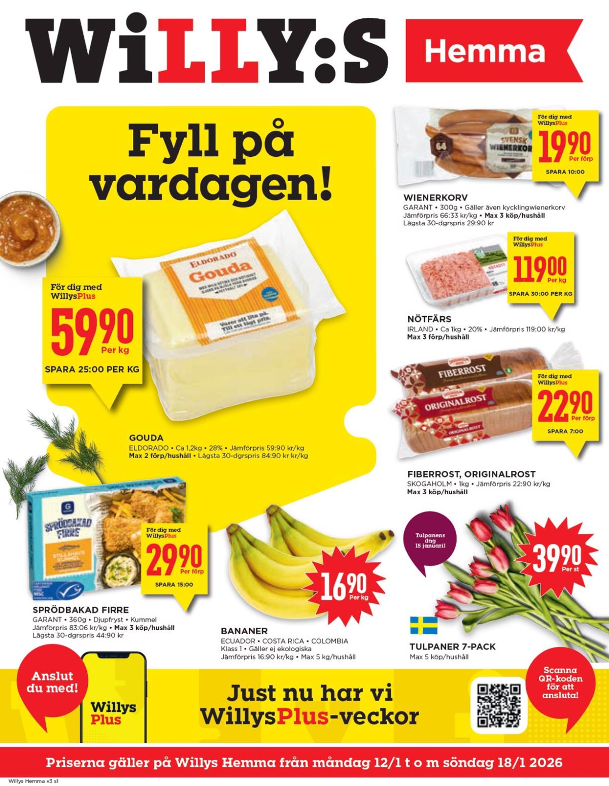 Willy's - Hemma-reklambladet giltigt från 12/01 - 18/01