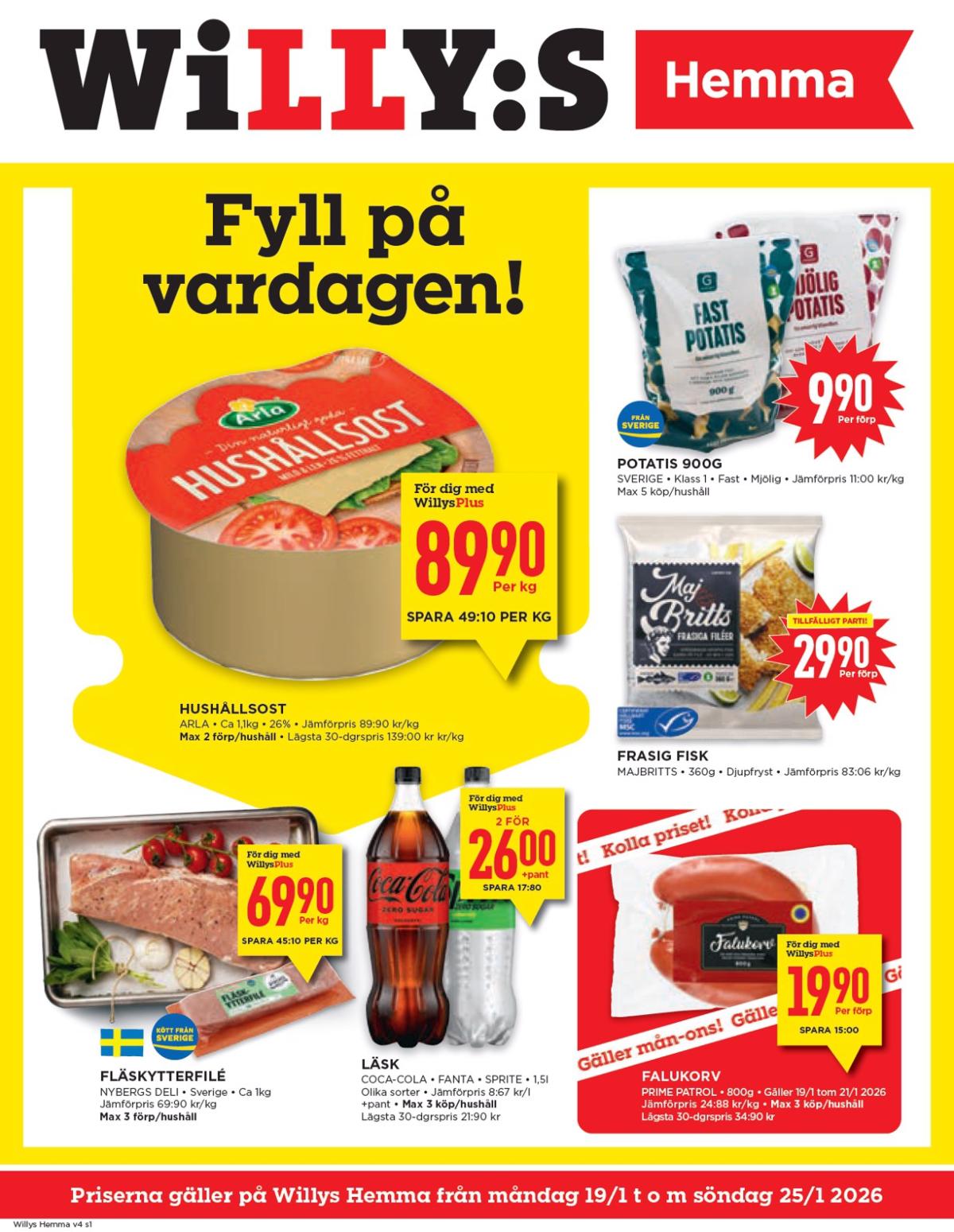 Willy's - Hemma-reklambladet giltigt från 19/01 - 25/01