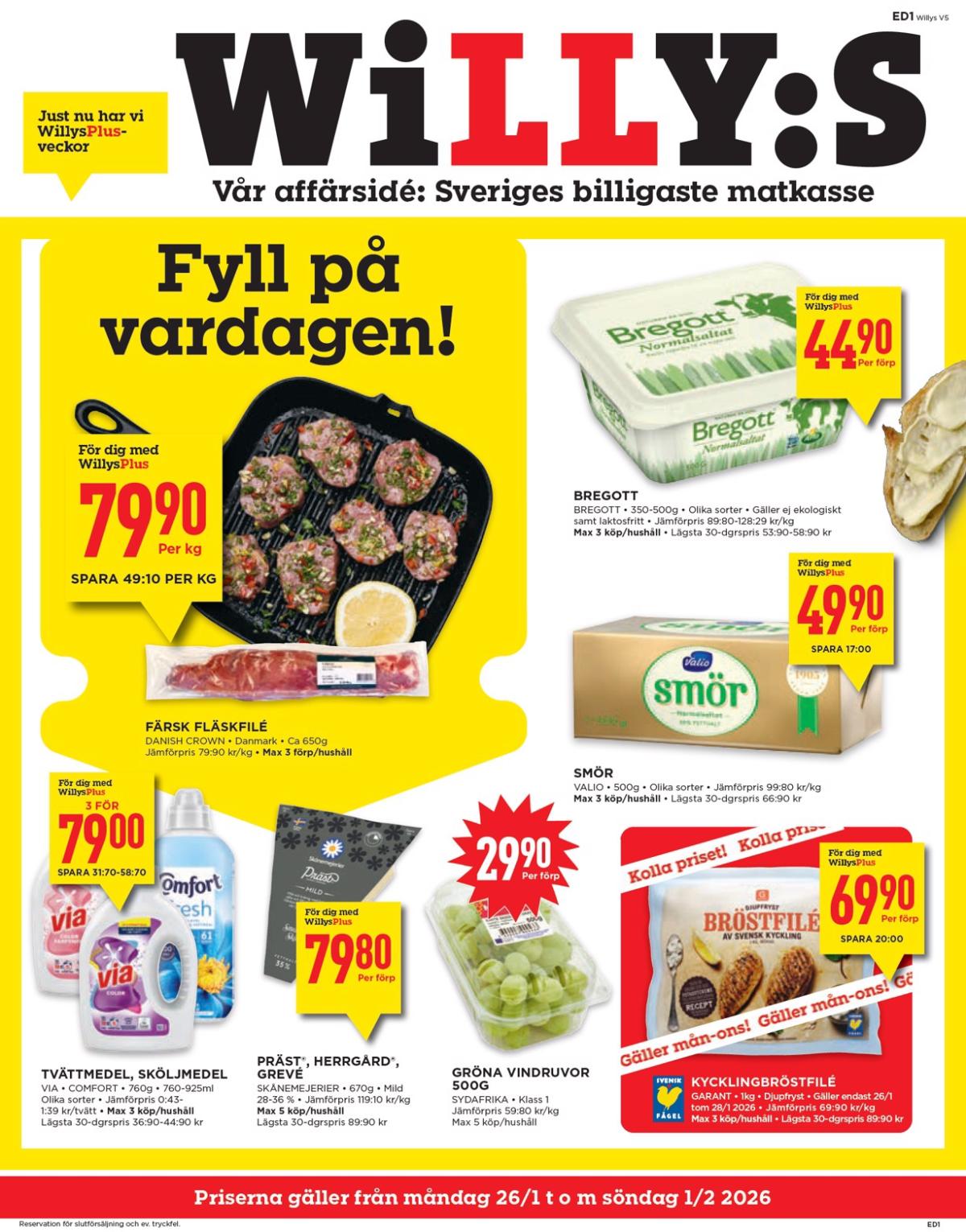 Willy's-reklambladet giltigt från 26/01 - 01/02