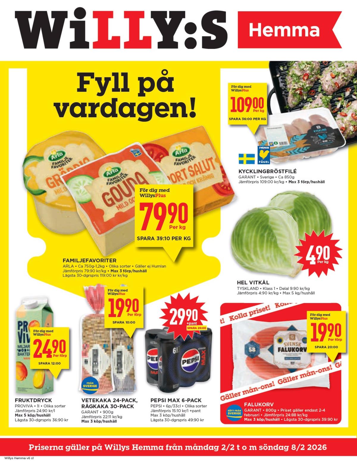 Willy's - Hemma-reklambladet giltigt från 02/02/2026 - 08/02/2026