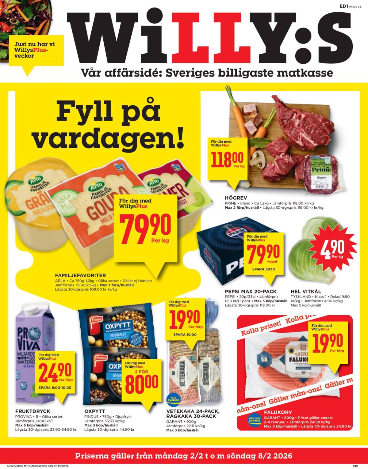 Willy's-reklambladet giltigt från 02/02/2026 - 08/02/2026