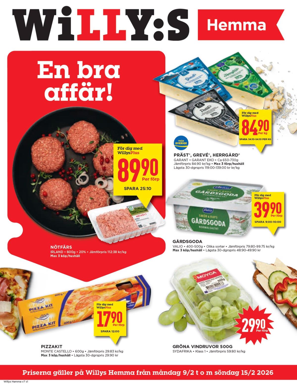Willy's - Hemma-reklambladet giltigt från 09/02/2026 - 15/02/2026