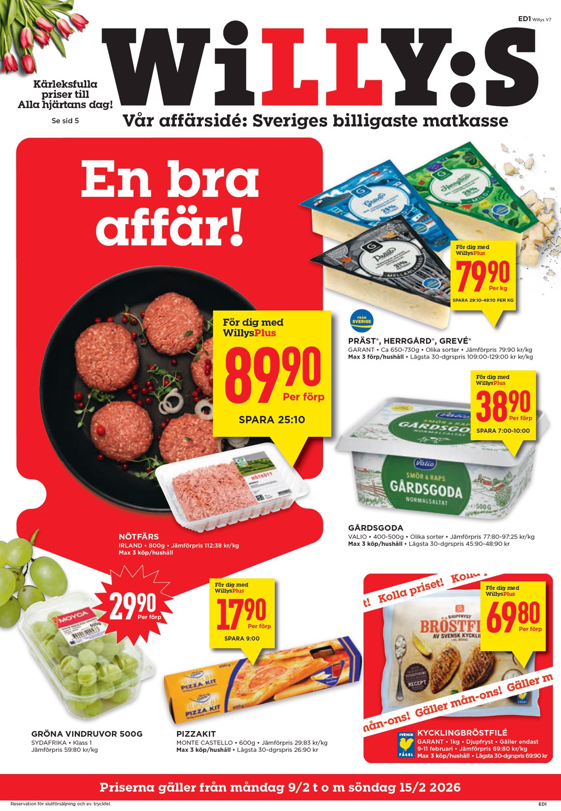 Willy's-reklambladet giltigt från 09/02/2026 - 15/02/2026