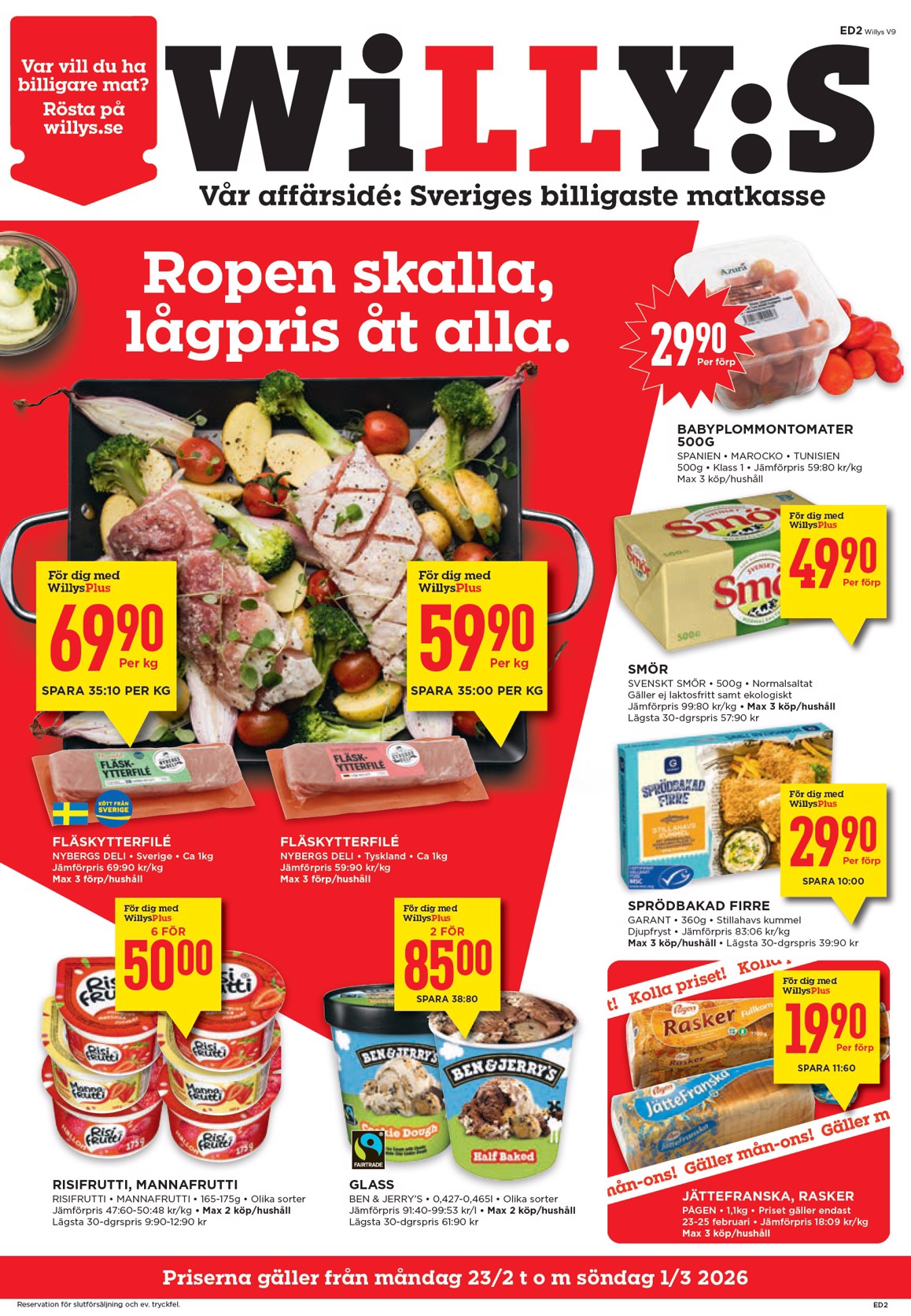 Willy's-reklambladet giltigt från 23/02/2026 - 01/03/2026
