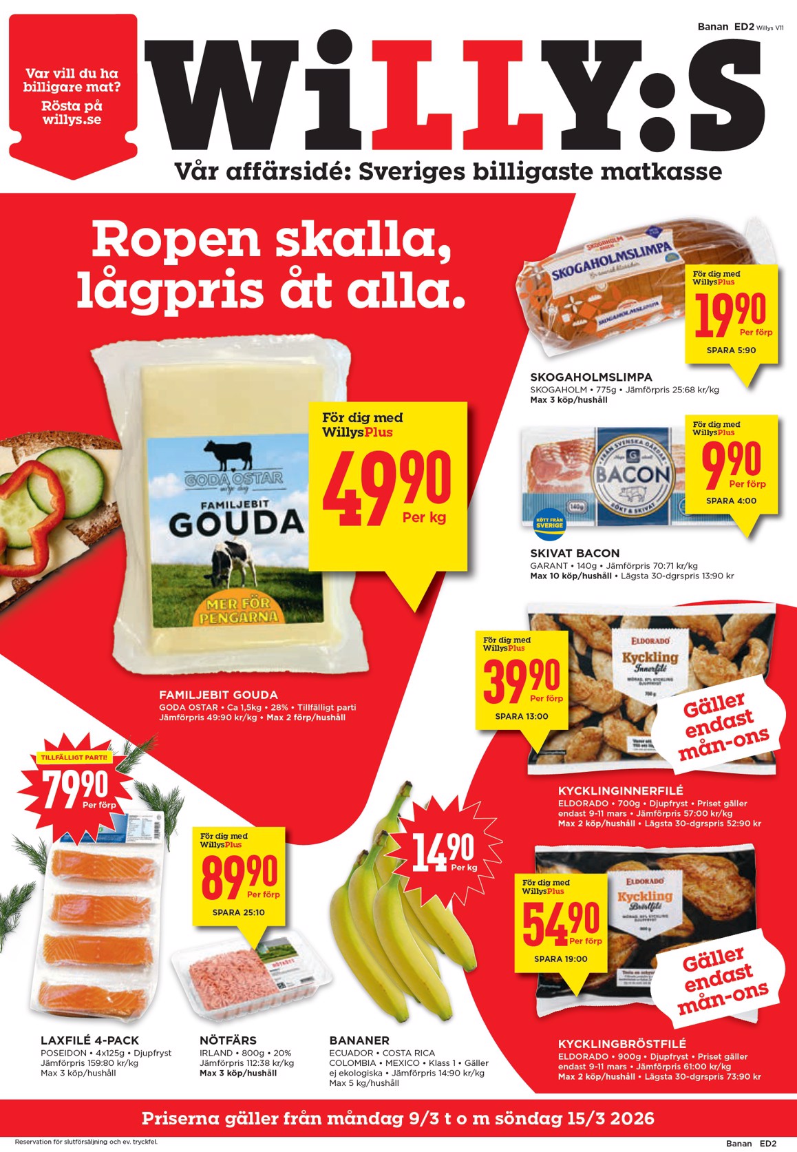 Willy's-reklambladet giltigt från 09/03/2026 - 15/03/2026