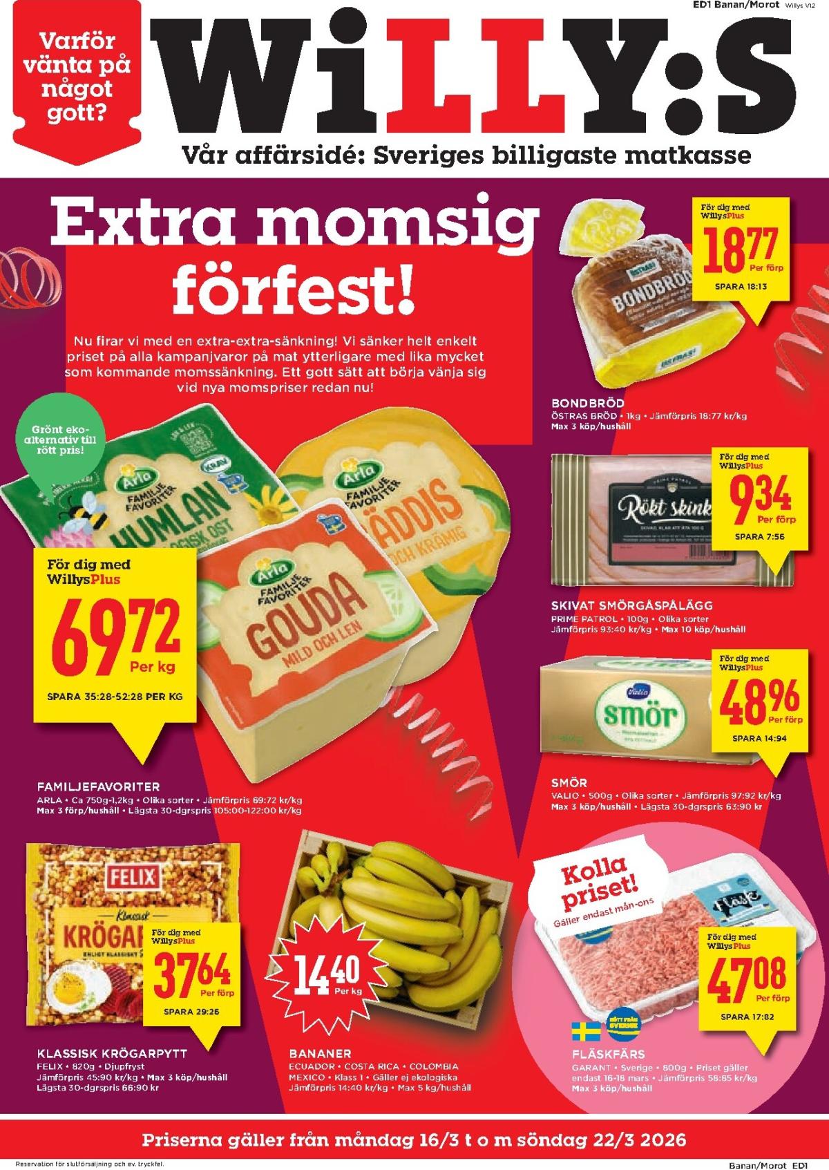 Willy's-reklambladet giltigt från 16/03/2026 - 22/03/2026