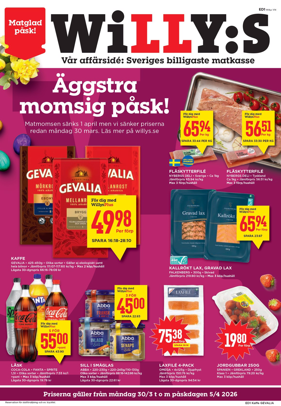 Willy's-reklambladet giltigt från 30/03/2026 - 05/04/2026