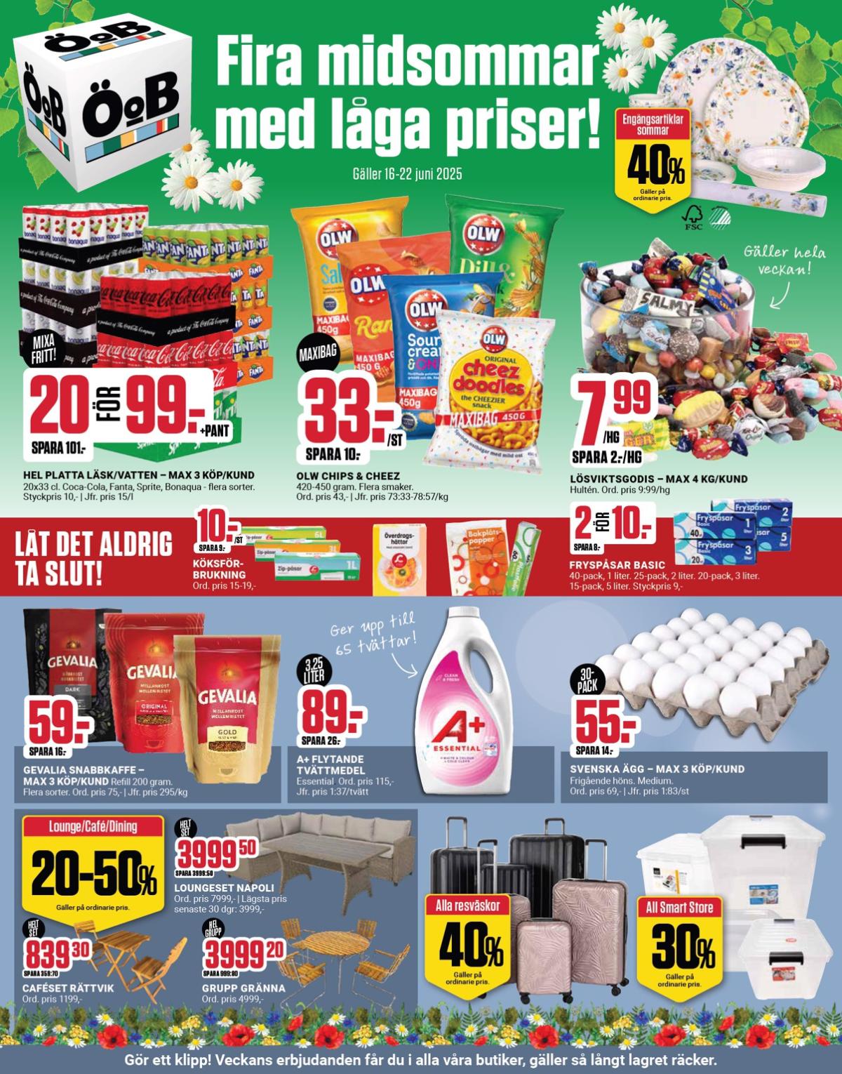 ÖoB-reklambladet giltigt från 16/06 - 22/06