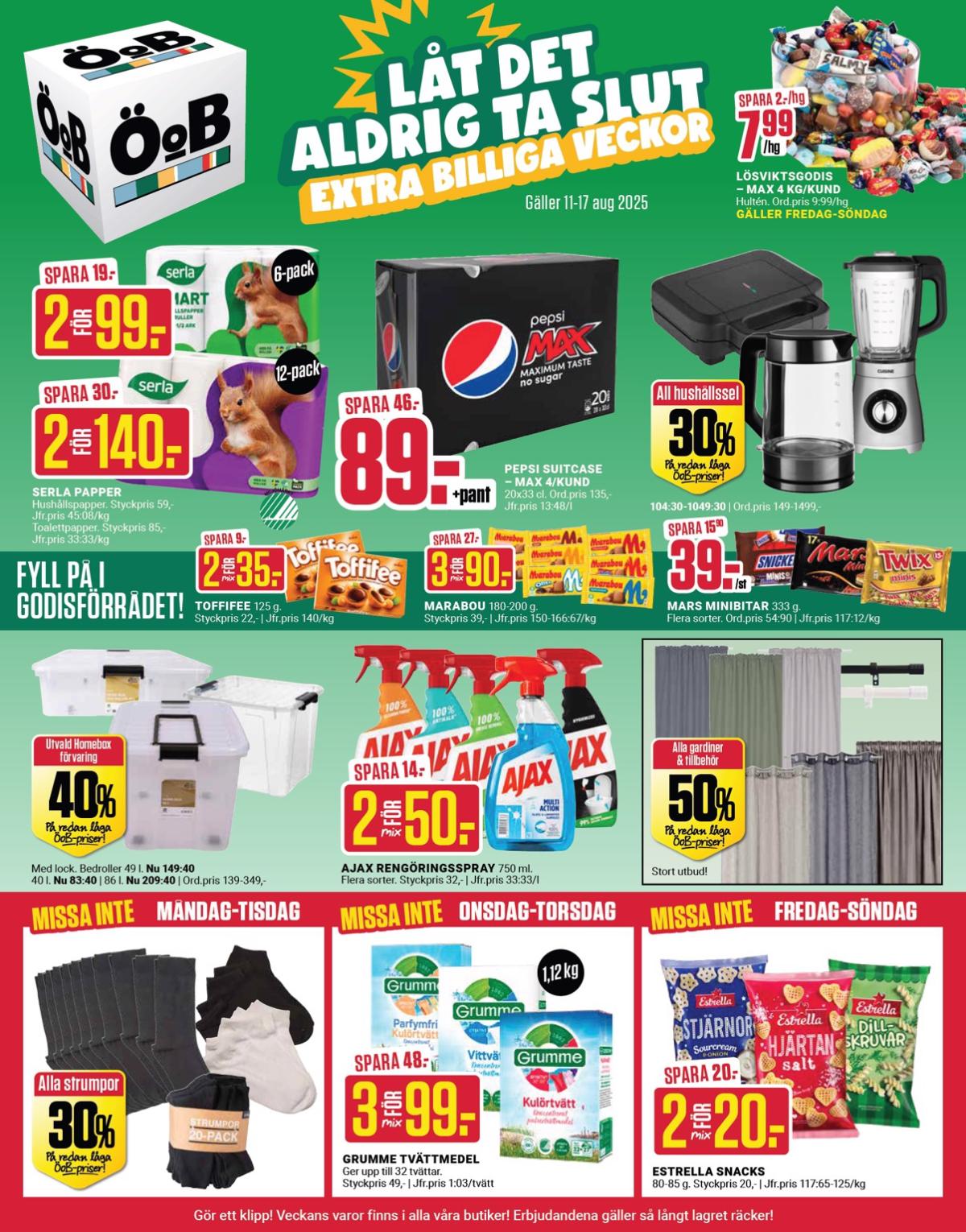 ÖoB-reklambladet giltigt från 11/08 - 17/08