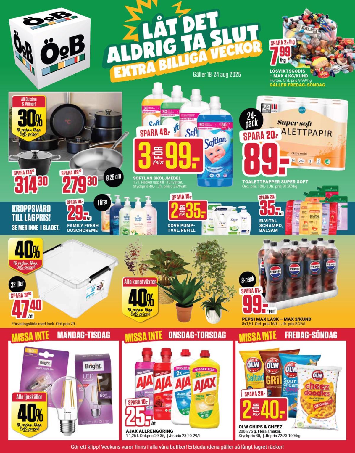 ÖoB-reklambladet giltigt från 18/08 - 24/08