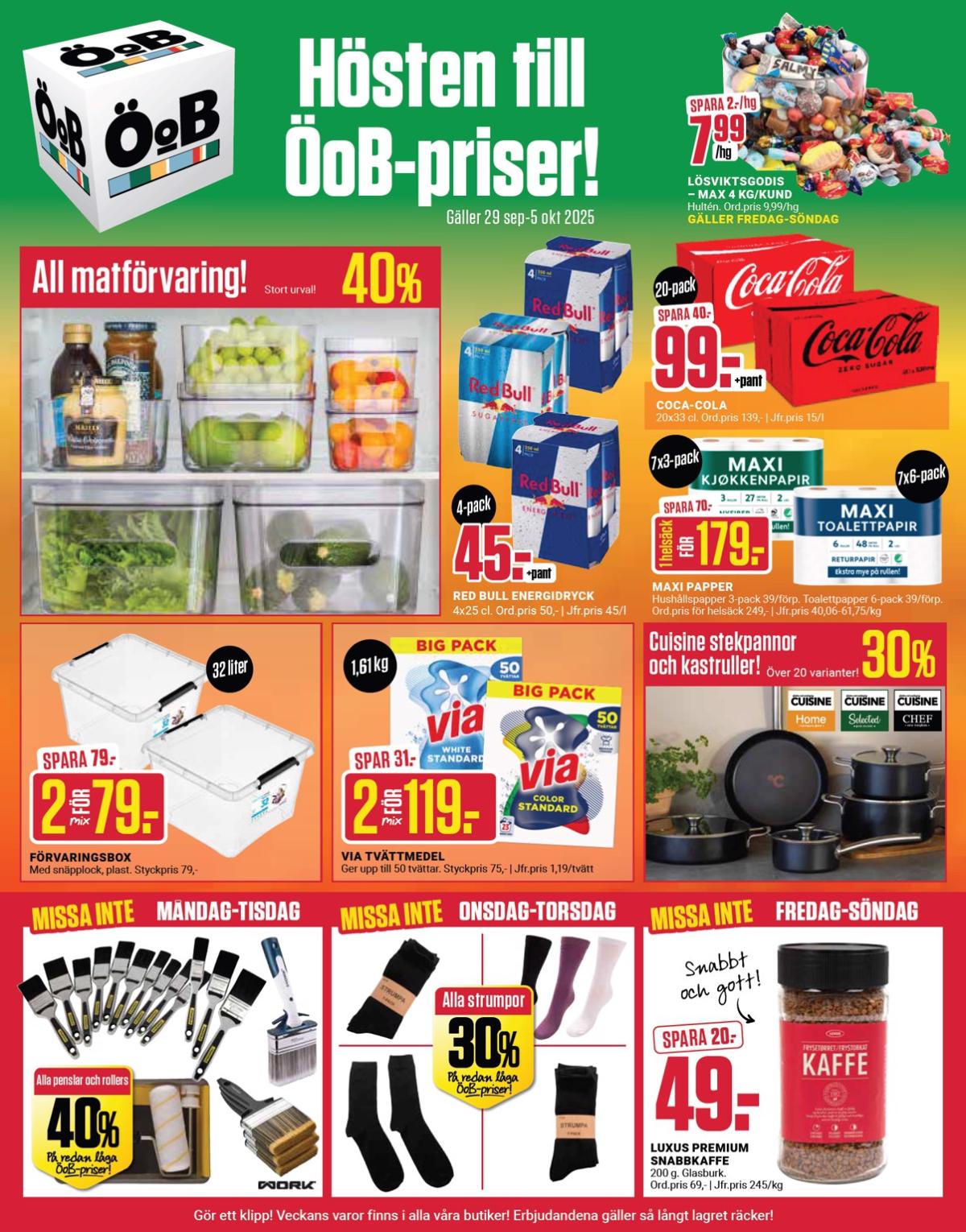 ÖoB-reklambladet giltigt från 29/09 - 05/10